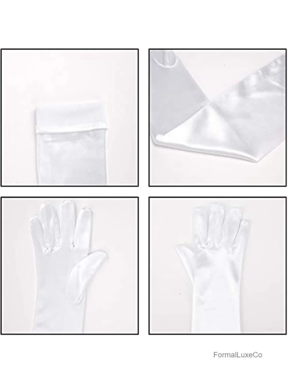 Satin Elbow Length Gloves 21in Stretchy Opera Gloves for Women Party Dance